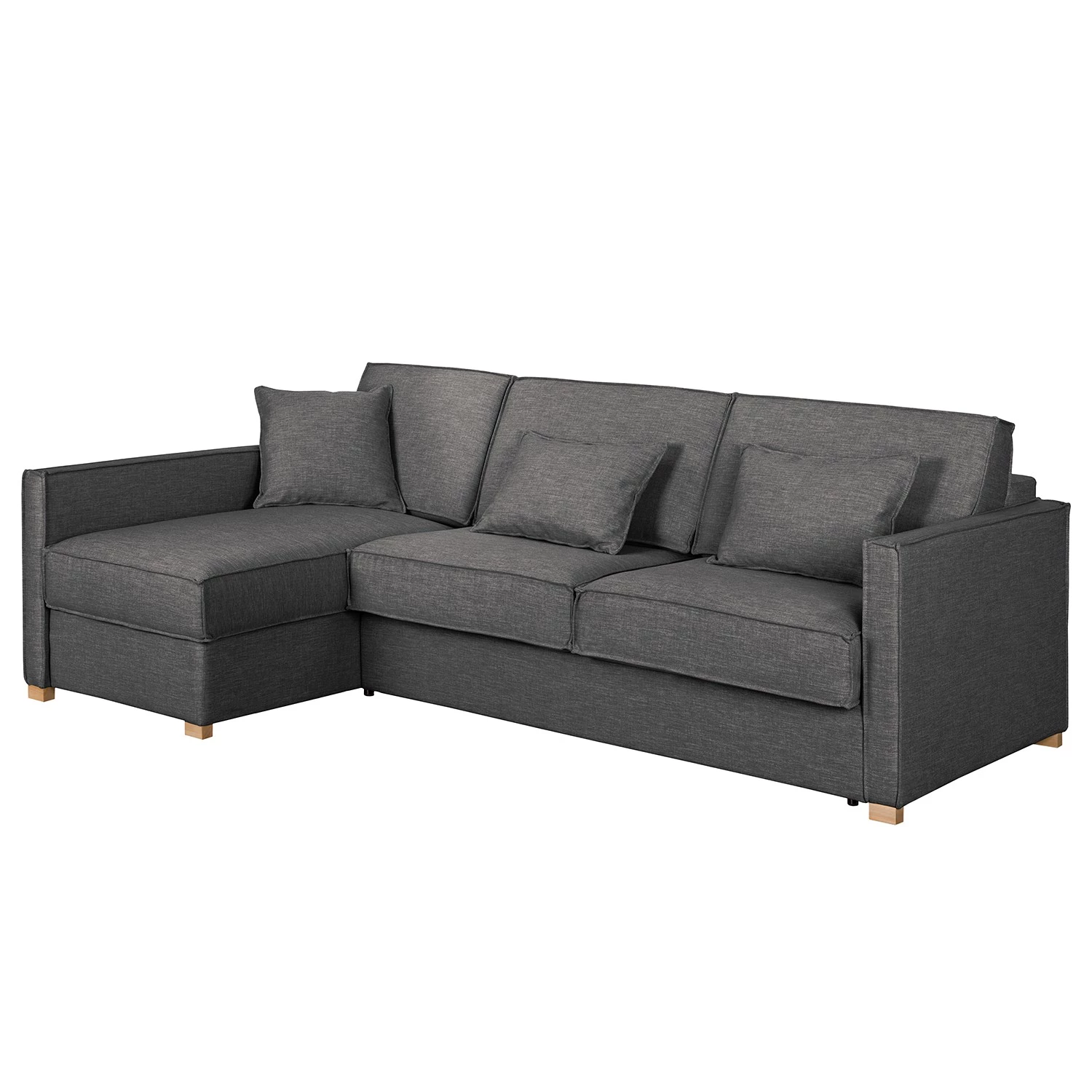 Fredriks Canapé d’angle Posio - Tissu - Gris foncé - Méridienne courte à gauche (vue de face) 1 Fredriks Canapé d’angle Posio - Tissu - Gris foncé - Méridienne courte à gauche (vue de face)