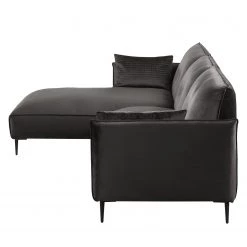 Jack & Alice Canapé d’angle Narpio - Velours - Gris - Méridienne courte à gauche (vue de face) -Canapés Soldes Magasin 1000194194 191216 16244000710 DETAILS P000000001000194194