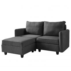 Fredriks Canapé d’angle Lavara IV - Tissu - Gris foncé