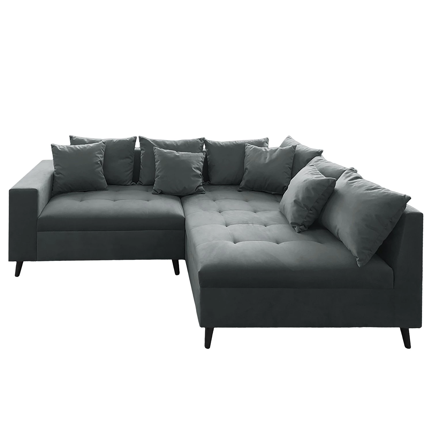 Fredriks Canapé d’angle Pruno I - Tissage à plat - Anthracite - Méridienne longue à droite (vue de face) 2 Fredriks Canapé d’angle Pruno I - Tissage à plat - Anthracite - Méridienne longue à droite (vue de face) – Image 2