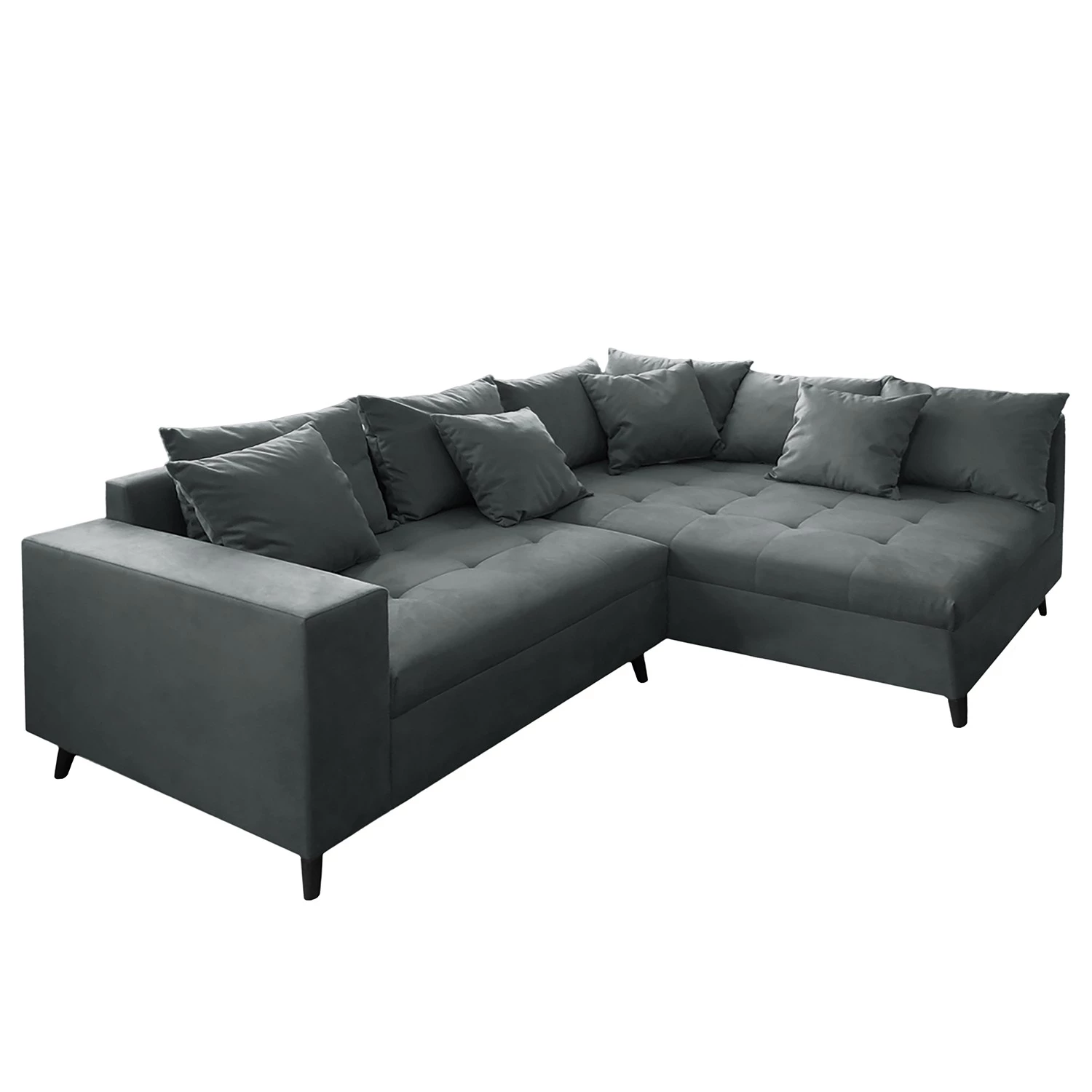 Fredriks Canapé d’angle Pruno I - Tissage à plat - Anthracite - Méridienne longue à droite (vue de face) 4 Fredriks Canapé d’angle Pruno I - Tissage à plat - Anthracite - Méridienne longue à droite (vue de face) – Image 4