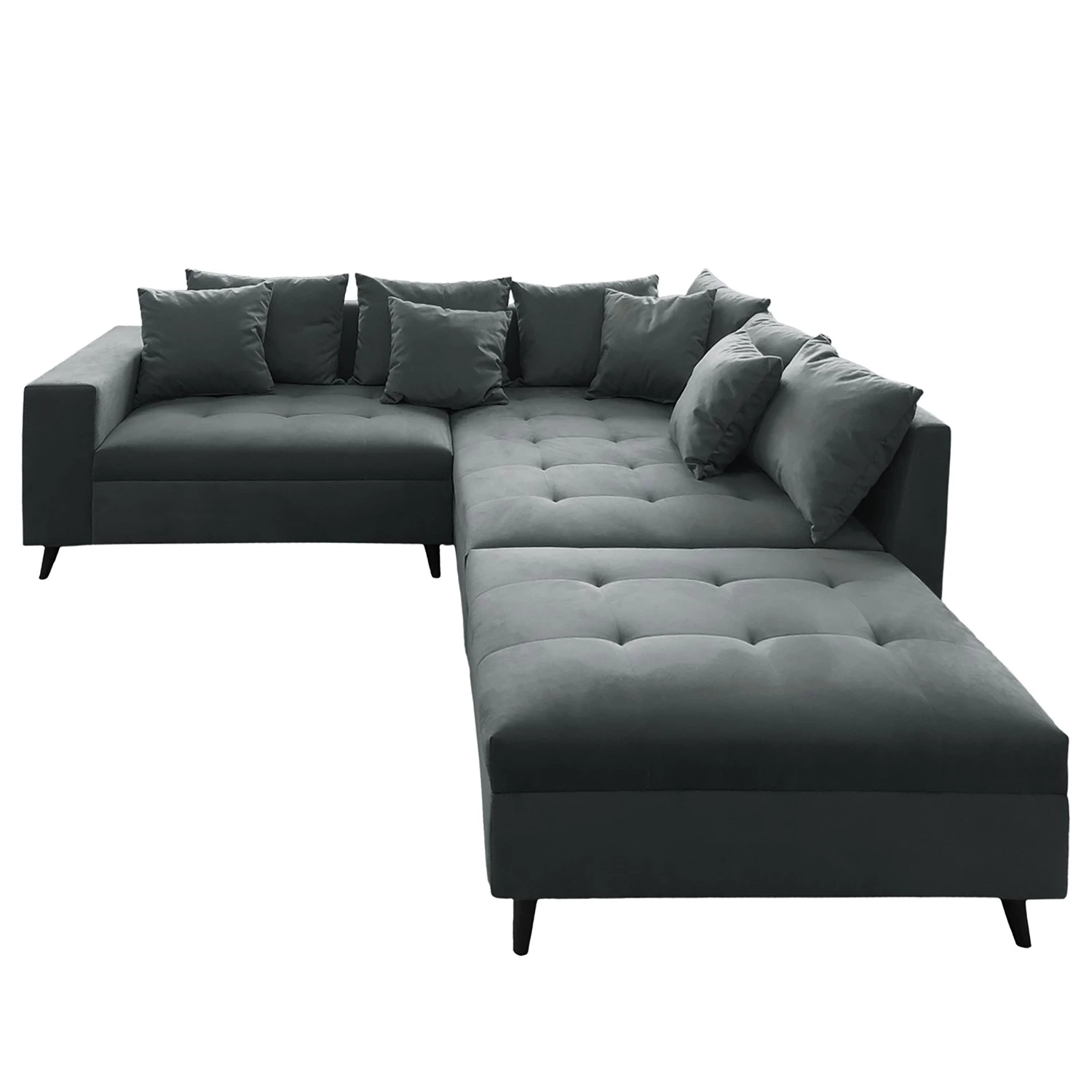 Fredriks Canapé d’angle Pruno I - Tissage à plat - Anthracite - Méridienne longue à droite (vue de face) 6 Fredriks Canapé d’angle Pruno I - Tissage à plat - Anthracite - Méridienne longue à droite (vue de face) – Image 6