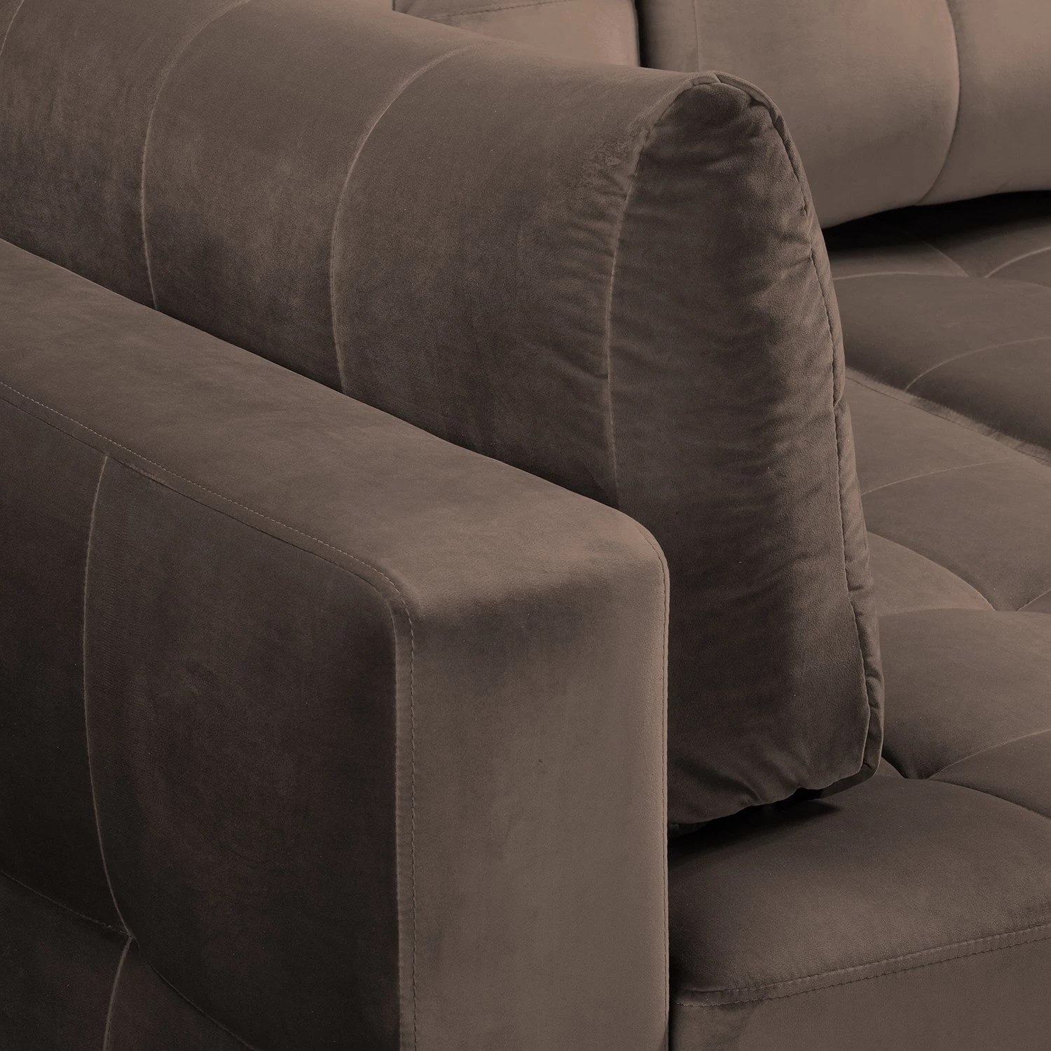 Fredriks Canapé d’angle Upwell II - Microfibre - Marron - Méridienne longue à gauche (vue de face) 14 Fredriks Canapé d’angle Upwell II - Microfibre - Marron - Méridienne longue à gauche (vue de face) – Image 14