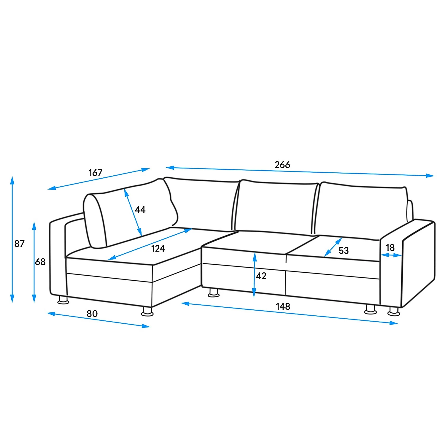 Fredriks Canapé d’angle Upwell II - Microfibre - Marron - Méridienne longue à gauche (vue de face) 19 Fredriks Canapé d’angle Upwell II - Microfibre - Marron - Méridienne longue à gauche (vue de face) – Image 19