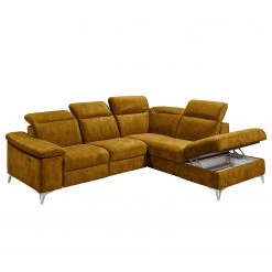 Fredriks Canapé d’angle Tolar - Microfibre Salvo: Ocre - Méridienne longue à droite (vue de face) -Canapés Soldes Magasin 1000198725 200124 10254200173 DETAILS P000000001000198725