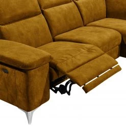 Fredriks Canapé d’angle Tolar - Microfibre Salvo: Ocre - Méridienne longue à droite (vue de face) -Canapés Soldes Magasin 1000198725 200124 10254300179 DETAILS P000000001000198725