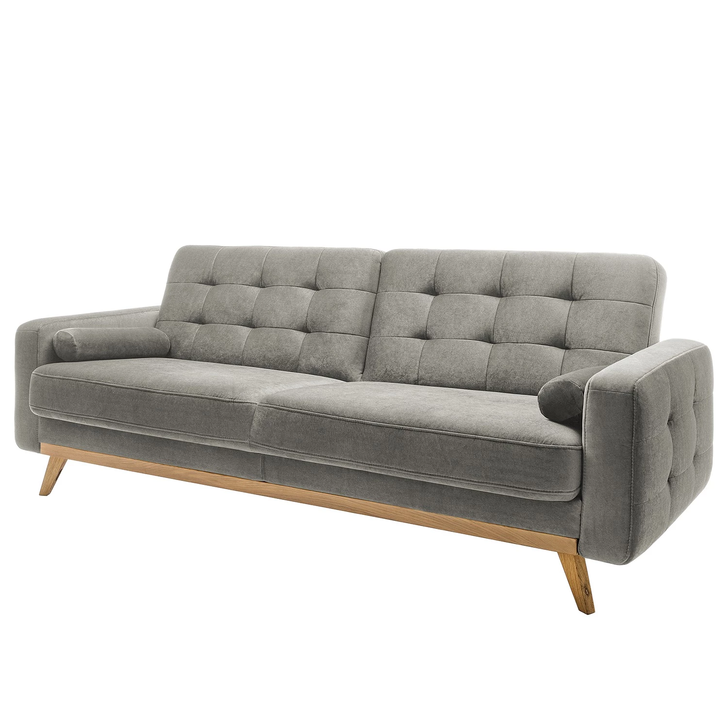 Mørteens Canapé convertible Oravi - Velours - Platine 1 Mørteens Canapé convertible Oravi - Velours - Platine