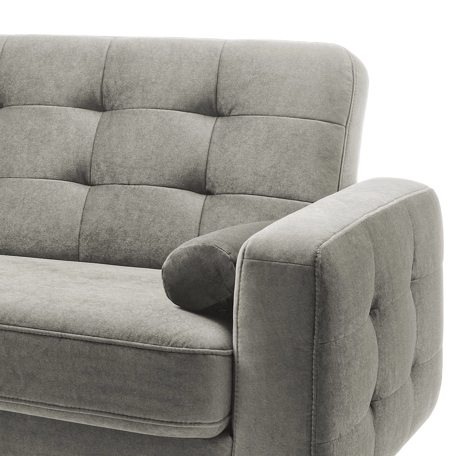 Mørteens Canapé convertible Oravi - Velours - Platine 8 Mørteens Canapé convertible Oravi - Velours - Platine – Image 8