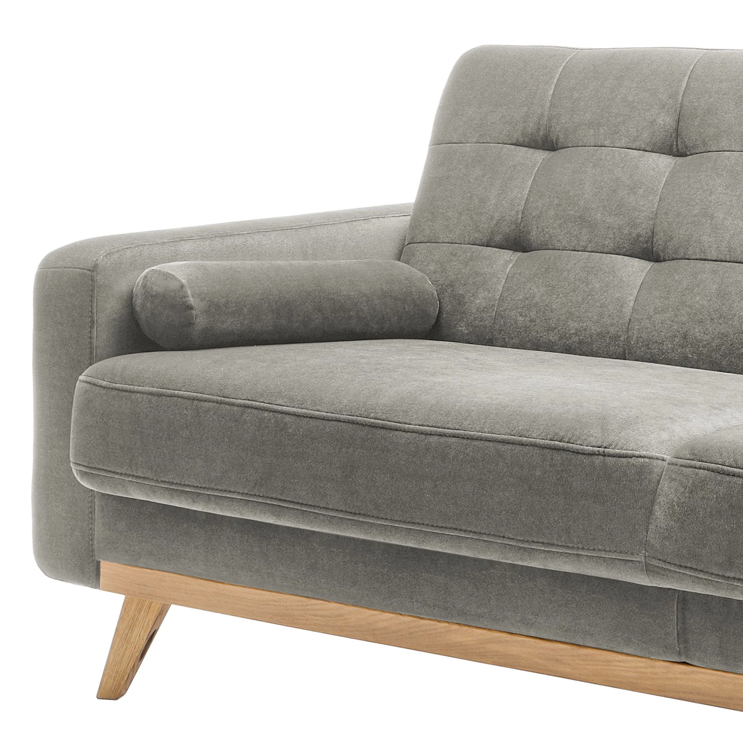 Mørteens Canapé convertible Oravi - Velours - Platine 9 Mørteens Canapé convertible Oravi - Velours - Platine – Image 9