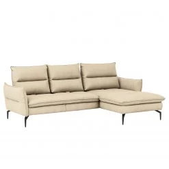 Fredriks Canapé d’angle Atoka I - Tissu structuré - Tissu Pendo: Beige