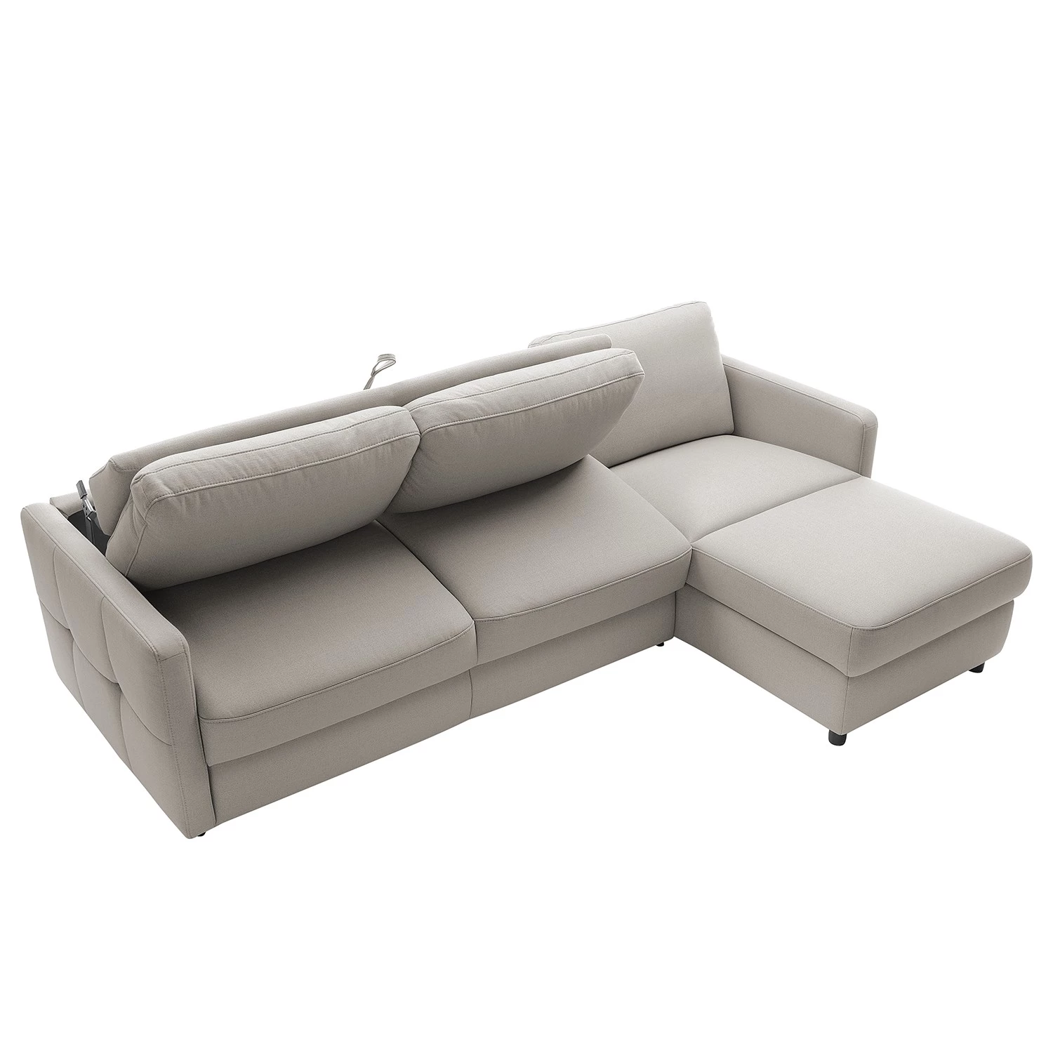 Fredriks Canapé d’angle Barbon - Tissage à plat - Gris clair - Largeur : 256 cm - Méridienne courte à droite (vue de face) 8 Fredriks Canapé d’angle Barbon - Tissage à plat - Gris clair - Largeur : 256 cm - Méridienne courte à droite (vue de face) – Image 8