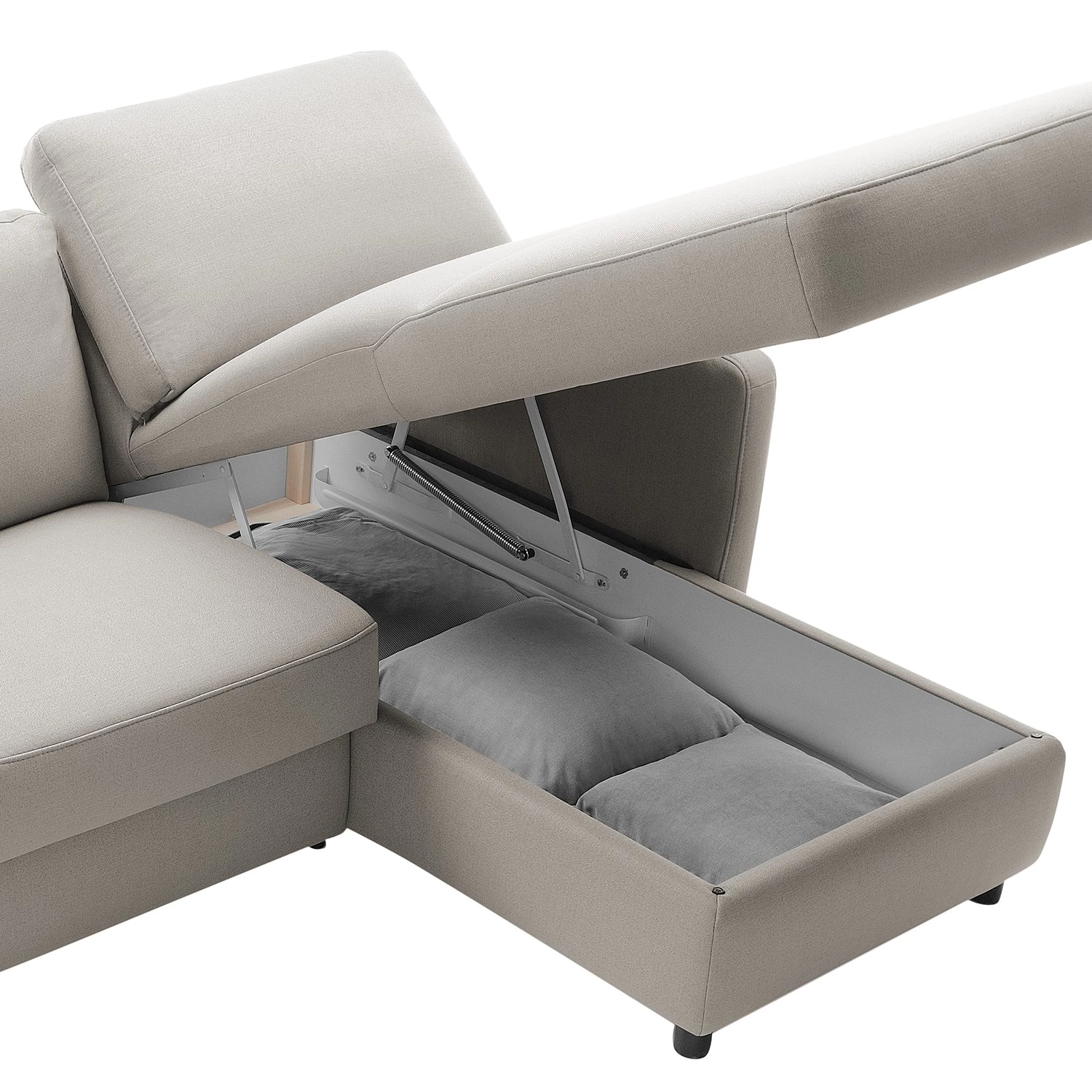 Fredriks Canapé d’angle Barbon - Tissage à plat - Gris clair - Largeur : 256 cm - Méridienne courte à droite (vue de face) 13 Fredriks Canapé d’angle Barbon - Tissage à plat - Gris clair - Largeur : 256 cm - Méridienne courte à droite (vue de face) – Image 13