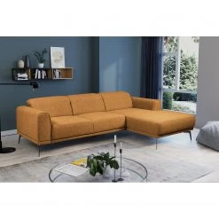 Fredriks Canapé d‘angle Basin I - Tissu - Jaune moutarde - Méridienne courte à droite (vue de face) -Canapés Soldes Magasin 1000199978 201029 14241200002 MOOD DETAILS P000000001000199978 mood