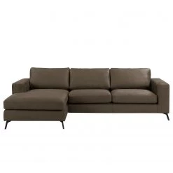 Fredriks Canapé d‘angle Denny I - Microfibre - Marron foncé - Méridienne courte à gauche (vue de face) -Canapés Soldes Magasin 1000199995 200205 11530600179 DETAILS P000000001000199995