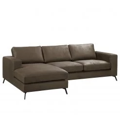 Fredriks Canapé d‘angle Denny I - Microfibre - Marron foncé - Méridienne courte à gauche (vue de face) -Canapés Soldes Magasin 1000199995 200205 11530600183 DETAILS P000000001000199995