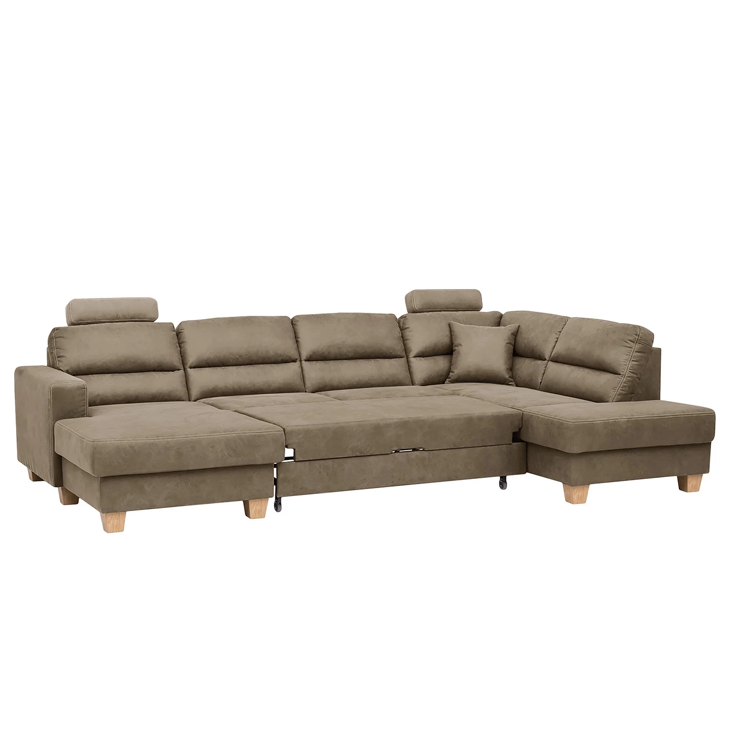 Ars Natura Canapé panoramique Korfi - Microfibre - Limon - Méridienne longue à droite (vue de face) - Avec appui-tête 6 Ars Natura Canapé panoramique Korfi - Microfibre - Limon - Méridienne longue à droite (vue de face) - Avec appui-tête – Image 6