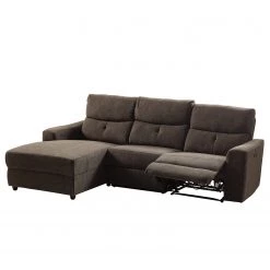 Modoform Canapé d’angle Bazaar - Tissage à plat - Brun-gris - Méridienne longue à gauche (vue de face) -Canapés Soldes Magasin 1000200109 210323 15310002900 DETAILS P000000001000200109