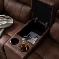 Modoform Canapé relax Mendis II - Microfibre - Nougat -Canapés Soldes Magasin 1000200117 210219 06043000014 DETAILS P000000001000200117