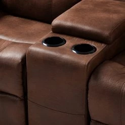 Modoform Canapé relax Mendis II - Microfibre - Nougat -Canapés Soldes Magasin 1000200117 210219 06043500017 DETAILS P000000001000200117