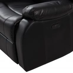 Modoform Canapé d’angle Mendis - Imitation cuir - Noir - Méridienne longue à gauche (vue de face) -Canapés Soldes Magasin 1000200120 200730 06133800046 DETAILS P000000001000200120