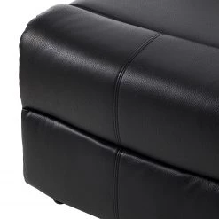 Modoform Canapé d’angle Mendis - Imitation cuir - Noir - Méridienne longue à gauche (vue de face) -Canapés Soldes Magasin 1000200120 200730 06134000047 DETAILS P000000001000200120