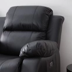 Modoform Canapé d’angle Mendis - Imitation cuir - Noir - Méridienne longue à gauche (vue de face) -Canapés Soldes Magasin 1000200120 200818 09331100009 DETAILS P000000001000200120