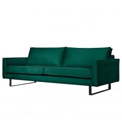 Ars manufacti Canapé Liel II (3 places) - Velours - Velours Onoli: Vert vieilli