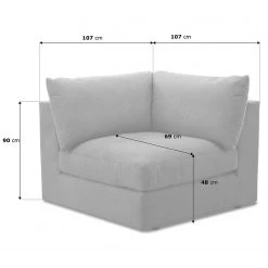 Fredriks Module de canapé d'angle Dixwell - Tissage à plat - Cachemire -Canapés Soldes Magasin 1000202124 200304 18044500142 SKETCH DETAILS P000000001000202124 sketch