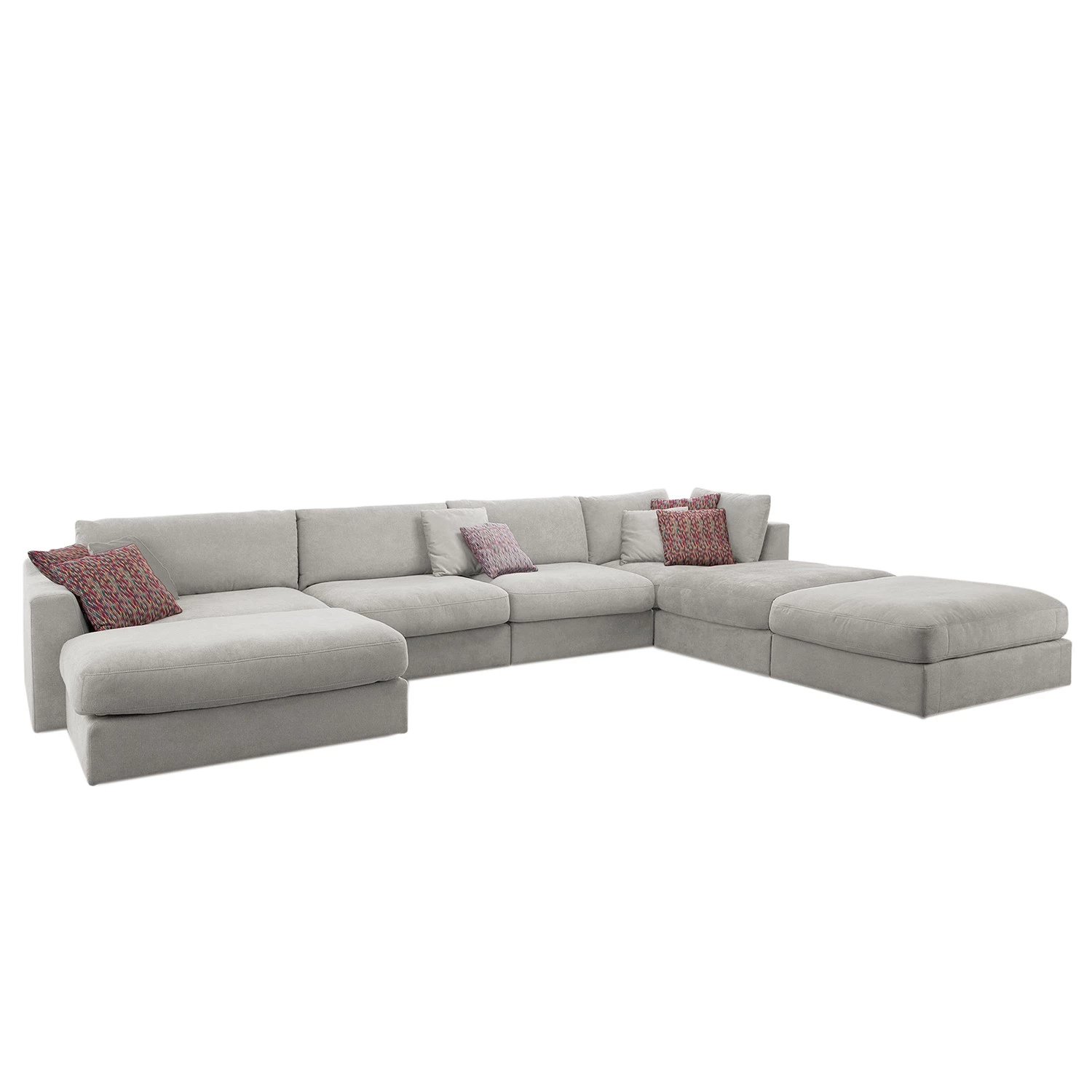 Fredriks Canapé panoramique Dixwell I - Tissage à plat - Gris platine - Méridienne longue à gauche (vue de face) 1 Fredriks Canapé panoramique Dixwell I - Tissage à plat - Gris platine - Méridienne longue à gauche (vue de face)