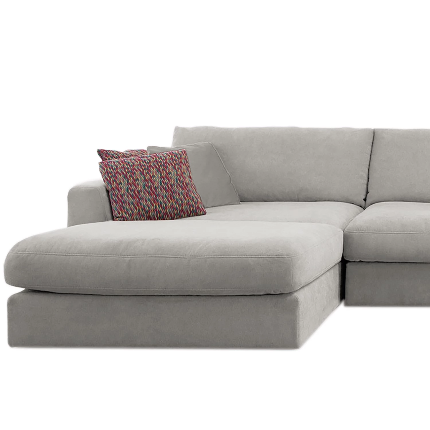 Fredriks Canapé panoramique Dixwell I - Tissage à plat - Gris platine - Méridienne longue à gauche (vue de face) 10 Fredriks Canapé panoramique Dixwell I - Tissage à plat - Gris platine - Méridienne longue à gauche (vue de face) – Image 10