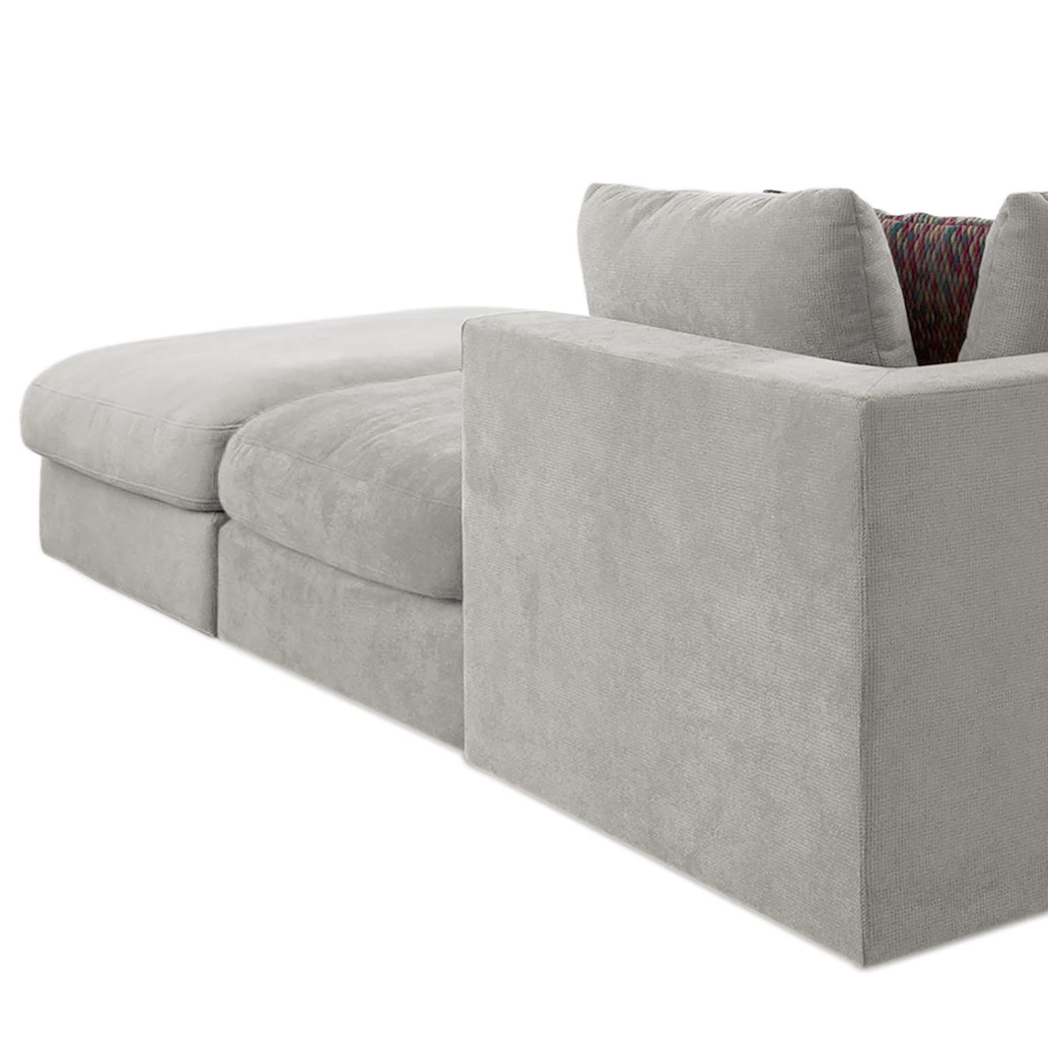 Fredriks Canapé panoramique Dixwell I - Tissage à plat - Gris platine - Méridienne longue à gauche (vue de face) 11 Fredriks Canapé panoramique Dixwell I - Tissage à plat - Gris platine - Méridienne longue à gauche (vue de face) – Image 11