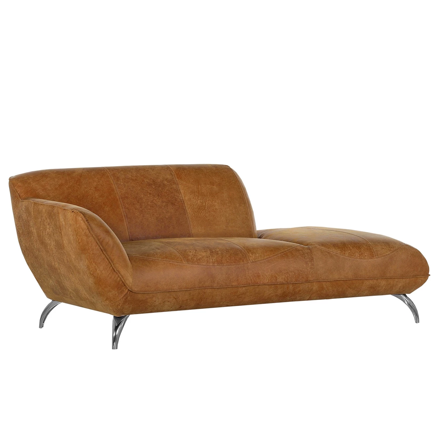 Loftscape Méridienne Astley - Cuir véritable - Cognac - Accoudoir monté à gauche (vu de face) 1 Loftscape Méridienne Astley - Cuir véritable - Cognac - Accoudoir monté à gauche (vu de face)