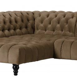 Loftscape Canapé d’angle Fireside II - Velours - Nougat - Méridienne longue à gauche (vue de face) -Canapés Soldes Magasin 1000204915 200312 11185500504 DETAILS P000000001000204915