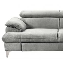 Fredriks Canapé d’angle Coto II - Microfibre - Gris clair - Méridienne courte à droite (vue de face) - Sans fonction -Canapés Soldes Magasin 1000205111 200709 16583900004 DETAILS P000000001000205111