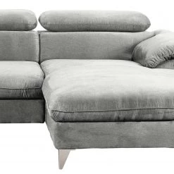 Fredriks Canapé d’angle Coto II - Microfibre - Gris clair - Méridienne courte à droite (vue de face) - Sans fonction -Canapés Soldes Magasin 1000205111 200709 16583900005 DETAILS P000000001000205111