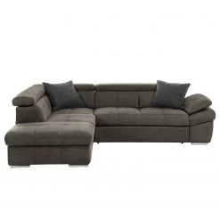 Fredriks Canapé d’angle Barvas I - Tissu structuré - Gris - Méridienne longue à gauche (vue de face) - Fonction couchage - Coffre de lit -Canapés Soldes Magasin 1000205128 200310 12342600161 DETAILS P000000001000205128