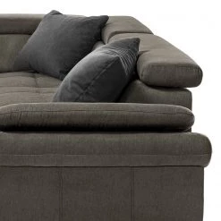 Fredriks Canapé d’angle Barvas I - Tissu structuré - Gris - Méridienne longue à gauche (vue de face) - Fonction couchage - Coffre de lit -Canapés Soldes Magasin 1000205128 200310 12342600168 DETAILS P000000001000205128