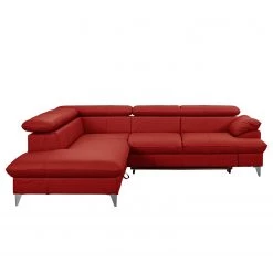 Fredriks Canapé d’angle Coto I - Cuir véritable - Rouge cerise - Méridienne longue à gauche (vue de face) - Fonction couchage - Coffre de lit -Canapés Soldes Magasin 1000205207 200310 12352600750 DETAILS P000000001000205207