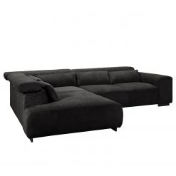 Fredriks Canapé d’angle Dolton - Microfibre - Noir - Méridienne longue à gauche (vue de face) -Canapés Soldes Magasin 1000205231 200310 12354700965 DETAILS P000000001000205231