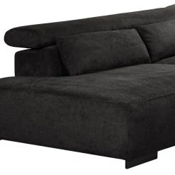 Fredriks Canapé d’angle Dolton - Microfibre - Noir - Méridienne longue à gauche (vue de face) -Canapés Soldes Magasin 1000205231 200310 12354800967 DETAILS P000000001000205231