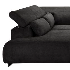 Fredriks Canapé d’angle Dolton - Microfibre - Noir - Méridienne longue à gauche (vue de face) -Canapés Soldes Magasin 1000205231 200310 12354800969 DETAILS P000000001000205231