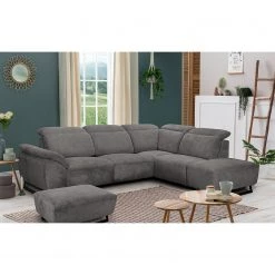 Fredriks Canapé d’angle NoHo - Microfibre - Gris - Méridienne longue à droite (vue de face) - Sans fonction -Canapés Soldes Magasin 1000205253 200310 12360801174 MOOD DETAILS P000000001000205253 mood