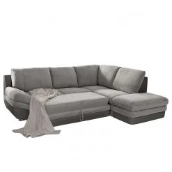 Fredriks Canapé d’angle Gerton - Gris / Gris foncé - Méridienne longue à droite (vue de face) -Canapés Soldes Magasin 1000205260 200310 12361701249 DETAILS P000000001000205260
