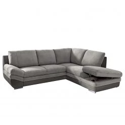 Fredriks Canapé d’angle Gerton - Gris / Gris foncé - Méridienne longue à droite (vue de face) -Canapés Soldes Magasin 1000205260 200310 12361701250 DETAILS P000000001000205260