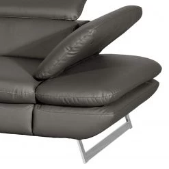 Fredriks Canapé d’angle Graford II - Imitation cuir - Gris foncé - Méridienne longue à gauche (vue de face) - Fonction couchage -Canapés Soldes Magasin 1000205299 200310 12365901655 DETAILS P000000001000205299