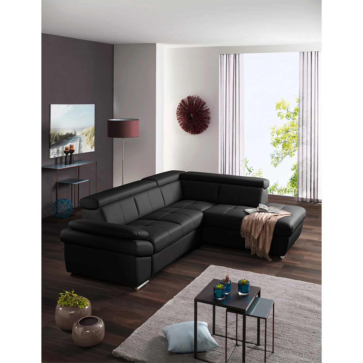 Fredriks Canapé d’angle Barvas II - Imitation cuir - Méridienne longue à droite (vue de face) - Sans fonction 4 Fredriks Canapé d’angle Barvas II - Imitation cuir - Méridienne longue à droite (vue de face) - Sans fonction – Image 4