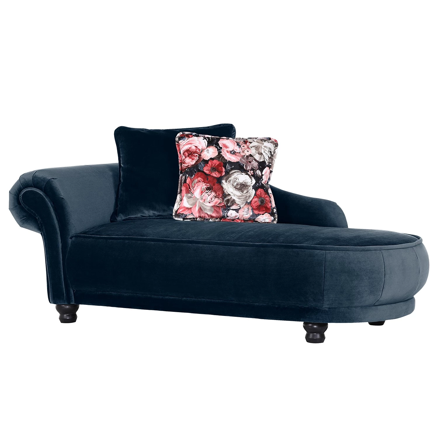 Ridgevalley Méridienne Lusse - Velours - Bleu marine - Accoudoir monté à gauche (vu de face) 1 Ridgevalley Méridienne Lusse - Velours - Bleu marine - Accoudoir monté à gauche (vu de face)