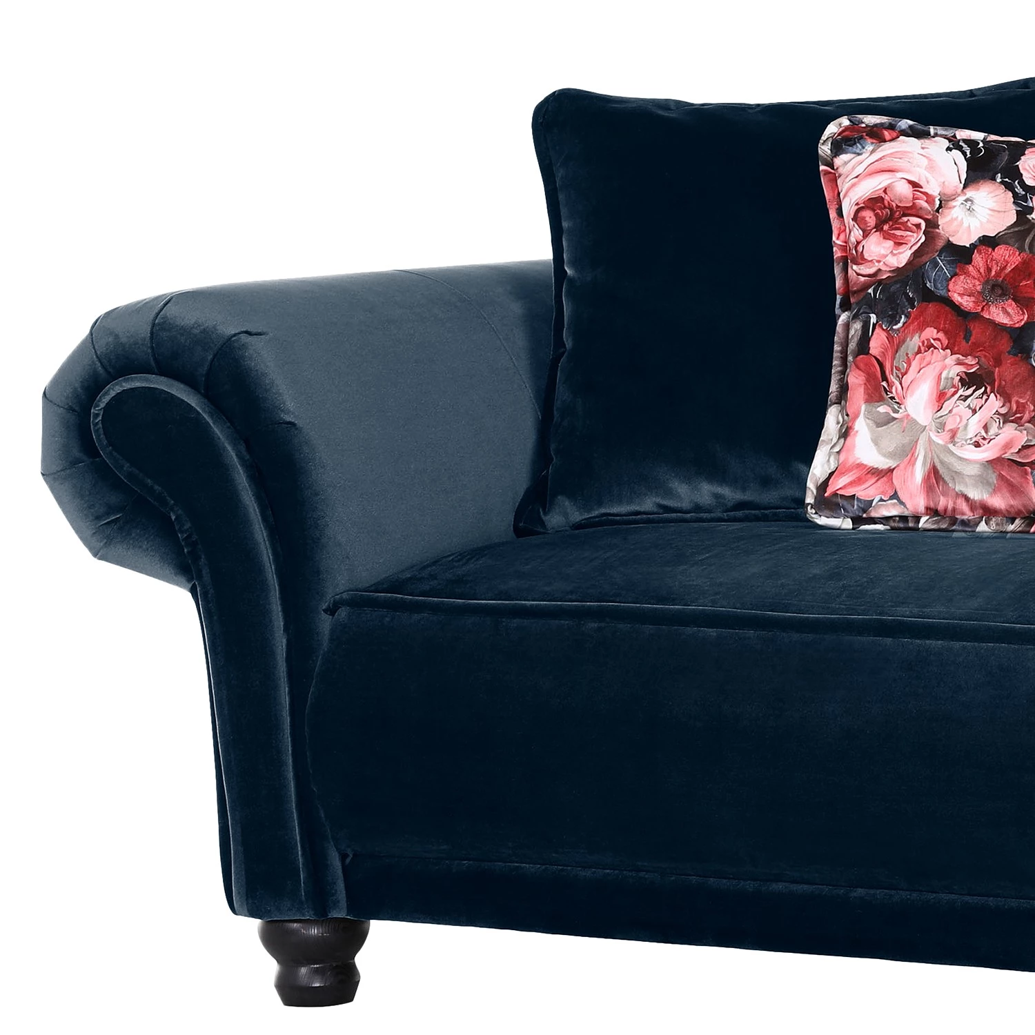 Ridgevalley Méridienne Lusse - Velours - Bleu marine - Accoudoir monté à gauche (vu de face) 4 Ridgevalley Méridienne Lusse - Velours - Bleu marine - Accoudoir monté à gauche (vu de face) – Image 4