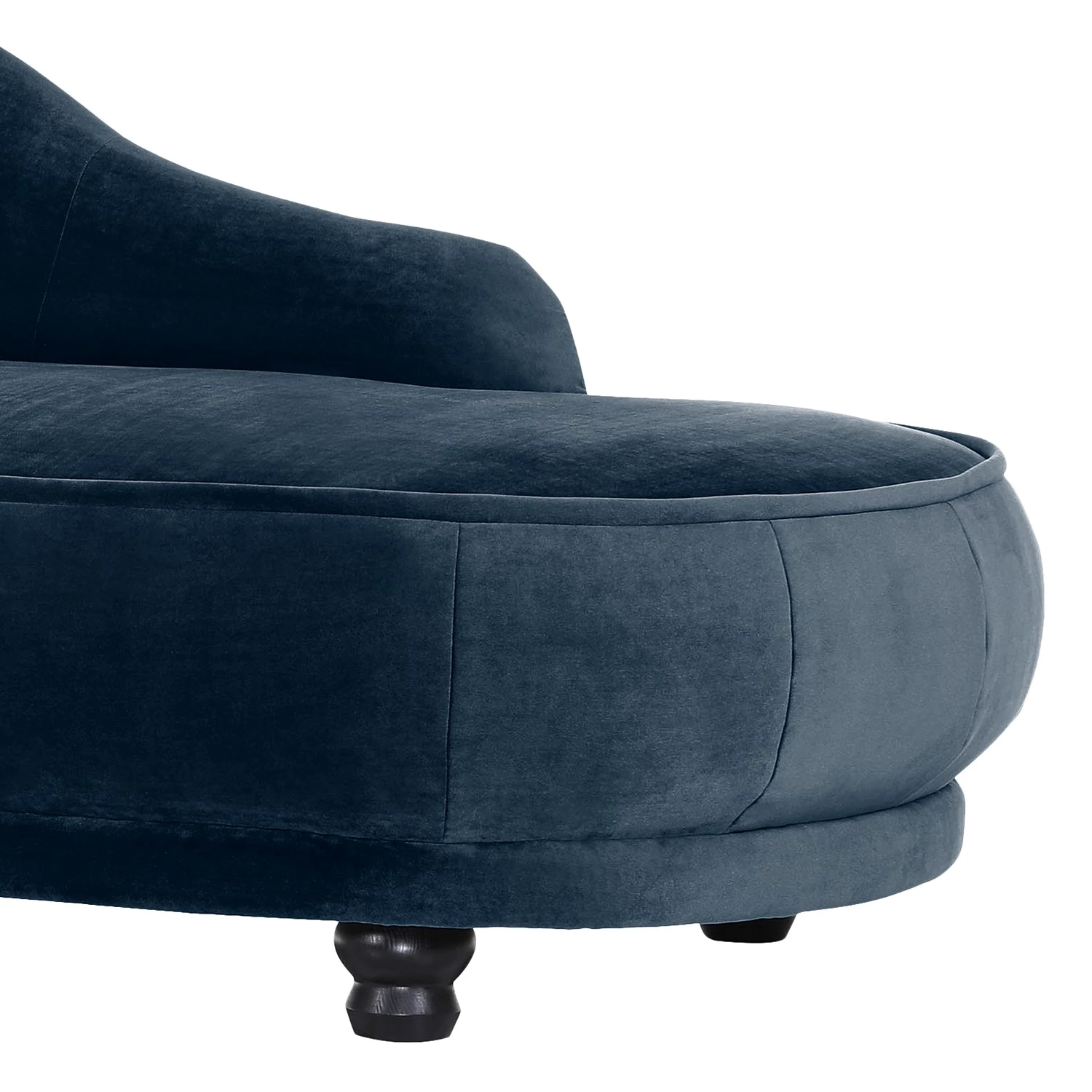 Ridgevalley Méridienne Lusse - Velours - Bleu marine - Accoudoir monté à gauche (vu de face) 6 Ridgevalley Méridienne Lusse - Velours - Bleu marine - Accoudoir monté à gauche (vu de face) – Image 6