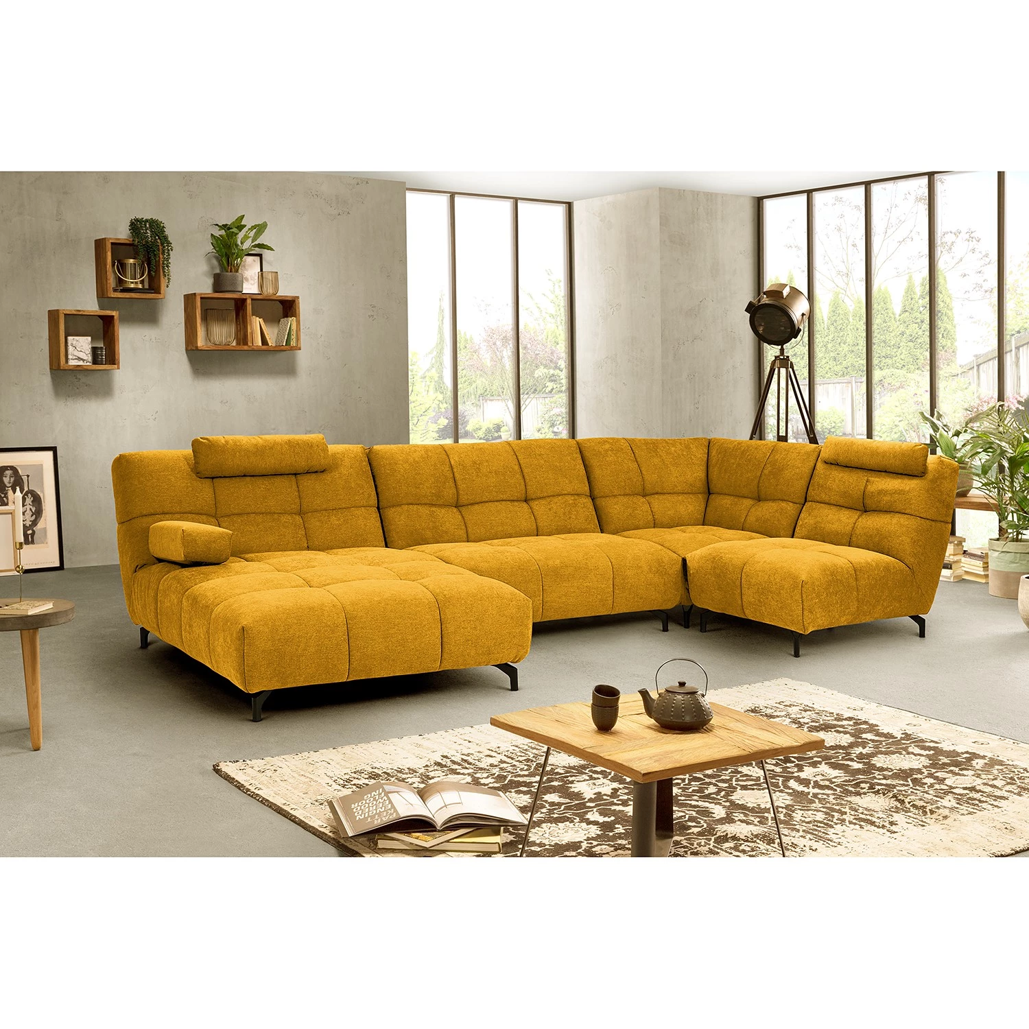 Fredriks Canapé Bellmore (1,5 places) - Microfibre - Jaune moutarde 2 Fredriks Canapé Bellmore (1,5 places) - Microfibre - Jaune moutarde – Image 2